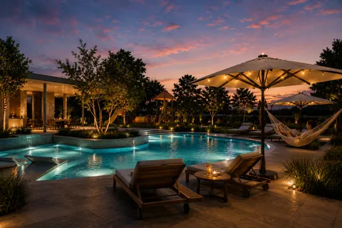 Piscina y club privado del Condominio Solara