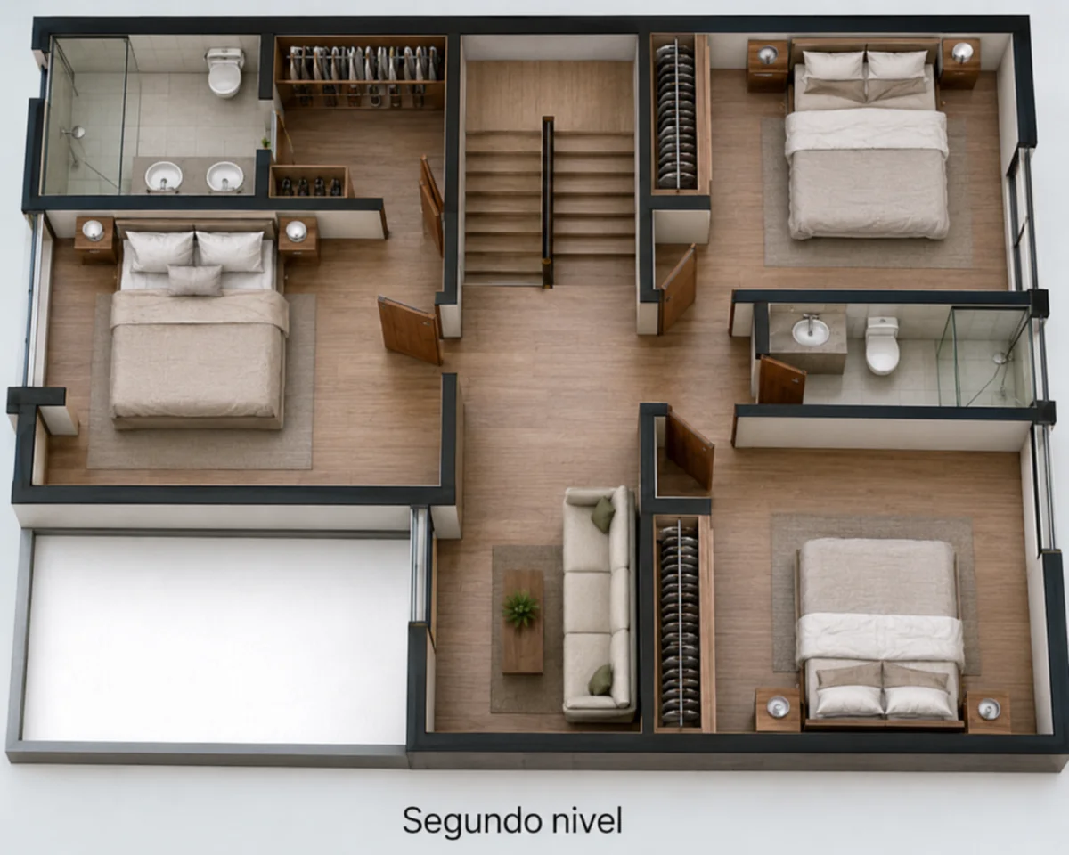 Plano de distribución Modelo C — 170 m²